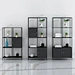 white bookshelf metal